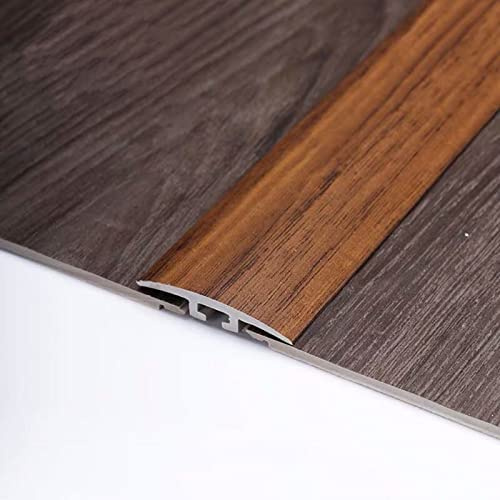 SdaryWare T-Profil-Übergangsleiste für Bodenbeläge, Türschwellenleiste als Ersatz für Türrahmen/PVC-Bodenbelagsübergänge in Holzoptik für Teppich zu Fliesen, selbstklebend,G 1pc-W 40mm - L 99cm/39in