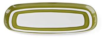 GUZZINI Vassoio L Riviera Melamina 43 x 23,5 Cm Bianco Verde