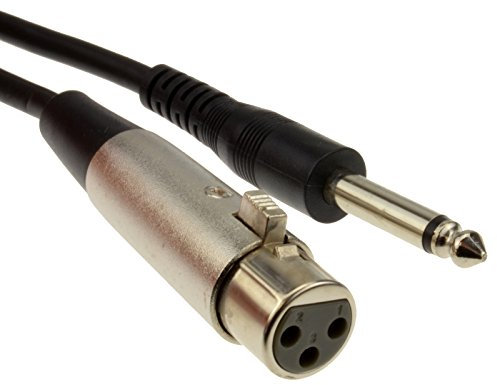 6,35 mm Mono Jack Fiche vers XLR Femelle Microphone câble 3 m [3 mètre/3m]