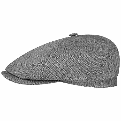 Stetson Brooklin Leinen Schildmütze Sommercap Leinenmütze (XL (60-61 cm) - grau)