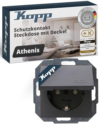 Kopp 1 pièce Insert Prise de courant ATHENIS anthracite 940115086