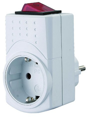 GAO EMP600SW-PP-G Zwischenstecker mit Schalter, 2-polig