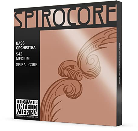 Thomastik Corda per Contrabbasso 4/4 Spirocore - corda Re nucleo corda a spirale, rivest. cromo, accordo orchestra, media