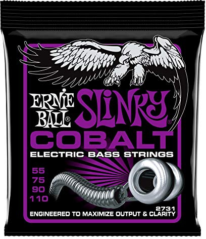 Ernie Ball, Power Slinky Cobalt, Corde per basso elettrico, diametro 55-110
