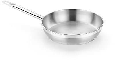 BRA Profesional | Poêle 20 cm inox, fond triple diffuseur, pleine induction, poignée ergonomique