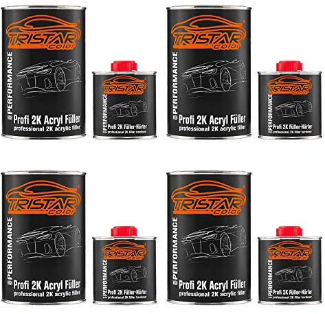 TRISTARcolor 2K HS Füller Set Epoxy schwarz 5,2 kg + Härter f. Autolack | Grundierung, gleicht Unebenheiten und Kratzer aus, Korrosionsschutz, ausgezeichnete Haftung, High Solid, Made in Germany