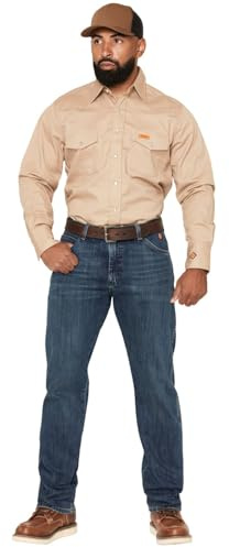 Wrangler Riggs Workwear Brandbeständig för män avancerad komfort normal passform jeans arbete verktygsbyxor