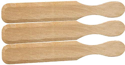 3 Profi-Holzspatel zum Auftragen von Wachs & Zuckerpaste für die Haarentfernung