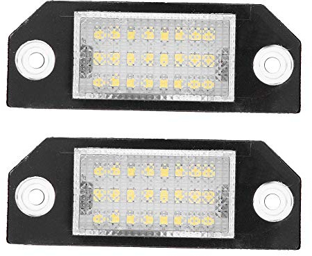 Qiilu éclairage de la plaque d'immatriculation, 2 pièce Éclairage de la Plaque d'Immatriculation Lampe de Plaque LED Immatriculation Lumière pour C- Focus MK2, 24 perles de