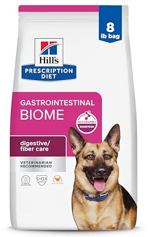 Hill's Prescription Diet Gastrointestinal Biome Digestive/Fiber Care Dry Dog Food, Chicken, 8 lb. Bag