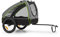 Klarfit 2-in-1 Fahrradanhänger & Hundebuggy, Klappbar, Hundeanhänger Gefedert mit Reflektoren & Leine, für Hunde bis 45kg