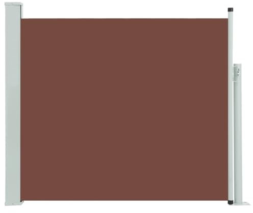 vidaXL Tenda da Sole Laterale Retrattile per Patio Privacy Automatica Schermo Parasole Frangivento 100x300 cm in Tessuto PU Marrone Telaio in Ferro