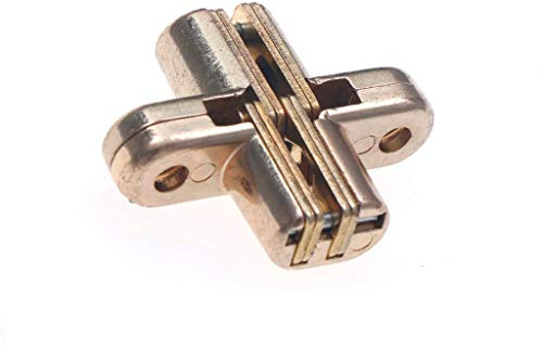 1pcs Invisible Concealed Cross Door Hinge Zinc Alloy Hidden Hinges for Folding Furniture Hardware