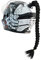 iSpchen Motorradhelm Abnehmbarer Pferdeschwanz Motorräder Helm Dekorieren Zöpfe Retro Motorrad Helm Zöpfe mit Saugnapf Dekoration Haarschmuck für Fahrrad Motorrad Roller Helm Zubehör,Schwarz