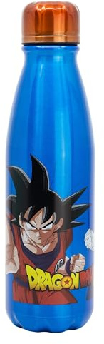 STOR Gourde Aluminium Enfant Dragon Ball 600ml - Réutilisable avec Embout Sécurisé et Bouchon Anti-Fuite pour École Sport Enfants