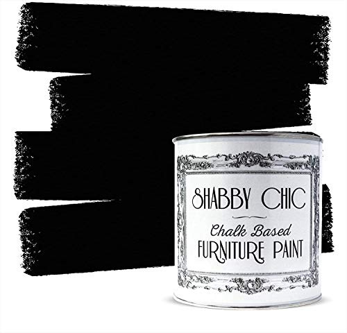 Shabby Chic Chalk Based Furniture Paint, Liquorice Black - 2.5 L | Distressed Matt Finish for Furniture, Home Decor or DIY Projects | Interior & Exterior | Non-Sand, Suitable for Wood, Plastic & Metal