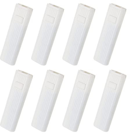 VGOL 8 Stück Schnurgewichte Ersatz für vertikale Jalousien, Fensterladen, weiß, Kunststoff, Sicherheitsgriff, Spanngerät, Jalousien, Zubehör, 100 x 30 mm