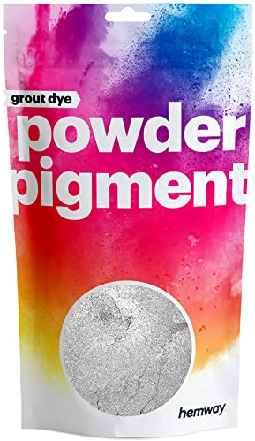 Hemway Grout Powder Pigment Metallic Moon Rock Grey 100g, Coloured Dye | for Grout, Cement, Concrete, Mortar, Plaster, High Colour Saturation