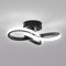 Toolight Plafonnier LED Moderne 22W 2500LM, Forme de Trèfle, Lampe Plafond Noir pour Couloir Cuisine Salle de Bain Chambre Salon, Blanche Froide 6500K, Dia 25cm