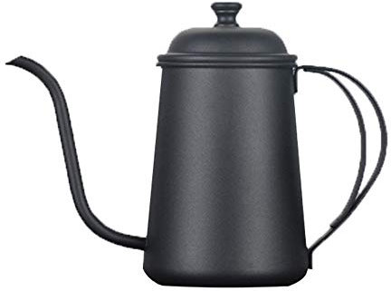 OQHAIR Cafetera de Acero Inoxidable de 650 ml, Tetera de café Hecha a Mano, para Verter sobre la Tetera, cafetera, Boquilla de Goteo, Boca Larga y Estrecha, cafetera de Acero Inoxidable (