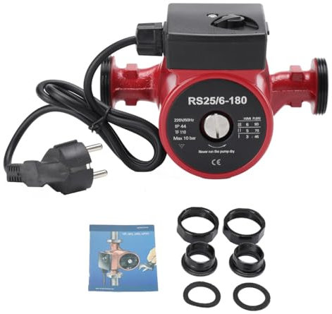 CDZHLTG Pompe de Circulation à Eau Chaude, Circulateur de Chauffage Domestique 3 Vitesses 46/76/93W pour Chauffage Central, 56l/min