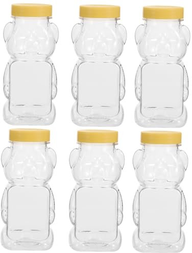 BRIGHTFUFU 6pezzi Bottiglie Trasparenti Per Marmellata e Contenitori Versatili Per Cucina Per Matrimoni e Feste Dei Coperchi Assortiti