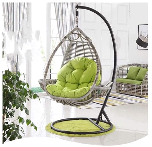 Cojín de silla colgante de ratán para jardín y patio, almohadón en forma de huevo para silla hamaca para decoración de muebles de interior/exterior - Cojines para sillas colgantes (solo se venden los