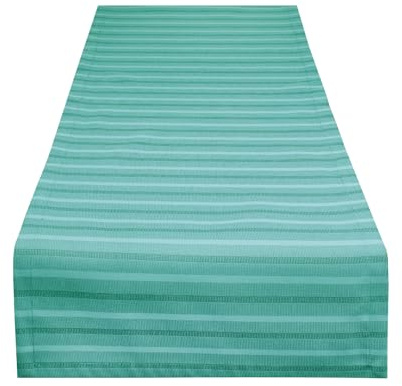 Tischläufer Rio, mit Fleckschutz, uv-beständig und abwaschbar, Tischdecke für Indoor und Outdoor, türkis, 40x140 cm