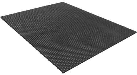 Kraiburg Profimat Vollgummi-Arbeitsplatzmatte, 1000x800x17 mm, Anti Ermüdungsmatte in Schwarz