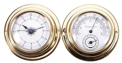 Barometer, Wetterstation analog, Thermometer Hygrometer Barometer Uhren Uhr Wetterstation