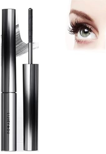 3D Strong Curling Iron Mascara,Bristleless Mascara, Waterproof, Smudge-Proof, No Flaking, Long Lasting,No Clumping (Black, Large)
