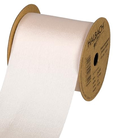 Halbach sidenband presentband band med diskret sidenglans, sidenutseende (vegan), rosa, bredd 70 cm längd 10 m