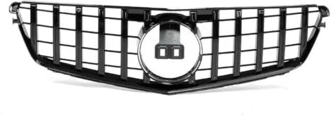 Auto Frontstoßstange Mittelgitter Für merc&edes Für Be&nz C Klasse W204 2008-2014 C180 C200 C250 C300 GT Stil Silber/Schwarz Auto Grill Fr&on&t kühlergrill Oberen Stoßstange Haube Mesh KüHlergrill Ver