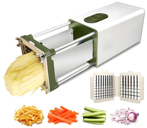 Elektrische Pommes-Frites-schneidemaschine, Kartoffelchip-Schneider, Elektrischer Kartoffelhacker Mit 1/2 Zoll, 3/8 Zoll 2 Klingen, Kommerzieller Und Haushalts-kartoffelschneider, Für Kartoffeln