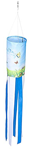 BESPORTBLE Windpipe Flag Rainbow Windmills for Garden Hot Air Balloon Solar Garden Light Novelty Windsocks Tent Flag Outdoor Solar Lights Garden Yard Decoration Wind Sock Flag Polyester