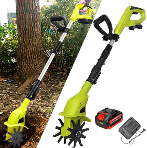 Piccola Motozappa Elettrica, Con Batteria Al Litio Ricaricabile E Caricabatteria, Larghezza Di Fresatura 10 Cm, Profondità Di Lavoro 25 Cm, Velocità 250 Giri/Min