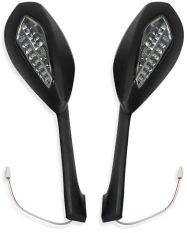 HYRHEV Rückspiegel Klappbare LED Blinker Licht ABS Schwarz Für Ducati Panigale V4 V4 S V4S 2018-2023 V2 2020-2023 Motorrad Rückspiegel