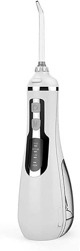 PYCJNFC Idropulsore Portatile for Uso Dentale con 3 modalità, 4 Punte a Getto sostituibili, pulitore for Denti Impermeabile e Ricaricabile for casa e Viaggio - Serbatoio Staccabile da 200 ml
