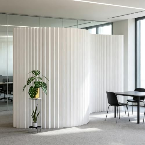 Papier Paravent Faltbar – Moderner Raumteiler aus Papier, ohne Montage, leicht und tragbar | Sichtschutz & Trennwand für Büro, Zuhause, Ausstellungen, Bekleidungsgeschäfte und Innenräume