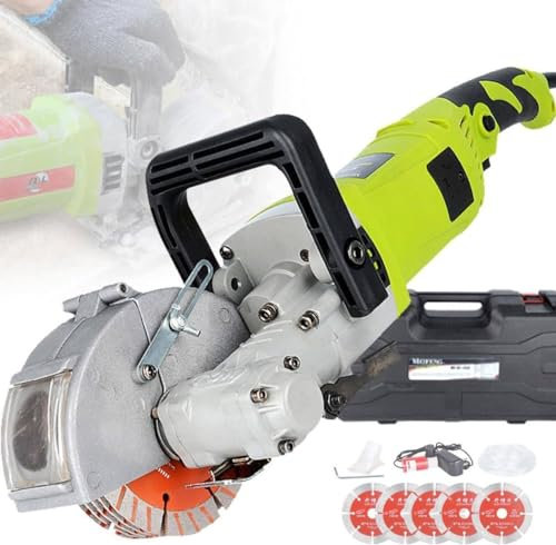 Electric Groove Wall Chaser Concrete Saw - 4000W Power, 35mm Cutting Depth, 6000r/min Speed for Efficient Slotting and Cutting