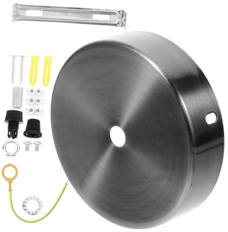 Tofficu Piastra Di Copertura Per Plafoniera in Ferro Robusta e Versatile, Kit Baldacchino Lampadario Viti Per Montaggio, Accessori Per Lampade a Sospensione Adatti Ad Arredamento Moderno