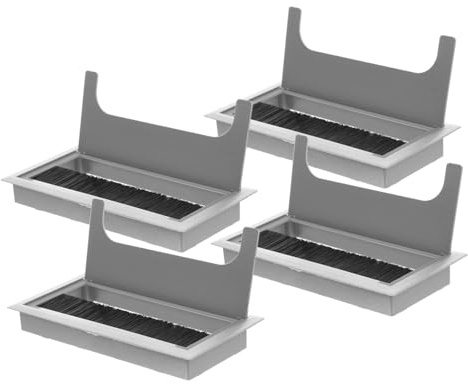 CLISPEED 4Piezas Tapa para Orificios de Cables de Escritorio con Cepillo de Pasacables de Plástico para Oficina la Seguridad y del de Trabajo