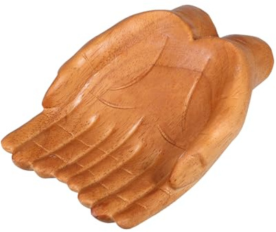 CALLARON Tazón Decorativo de Madera Tallado Mano para Entrada Soporte para Llaves y Aperitivos para Dormitorio y Oficina