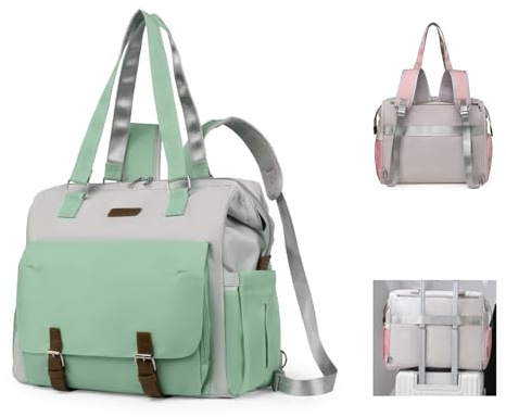 Fexkean Baby Wickelrucksäcke Umhängetasche Wickeltasche Rucksack mit Wickelunterlage,Große Reisewindeltasche für Mama und Papa,Multifunktions Handtasche Babytasche Bote