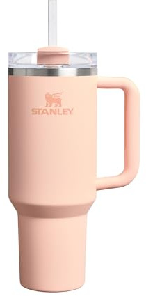 STANLEY Quencher H2.0 FlowState Mug Isotherme avec Paille 1.2L - Froid Pendant 11 Heures - Glacé Pendant 48 Heures - Thermos Lavable au Lave-Vaisselle - Gourde Inox Sans BPA - Orange Cream