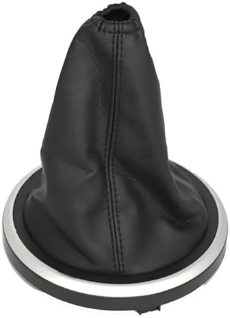 moyiw Shift Boot Gaiter Frame Matte Chrome Fit for Ford Fiesta MK6 02-08 Black Car Shift Gear Knob Handle Shift Knob Head Car Styling Gear Shift Cover