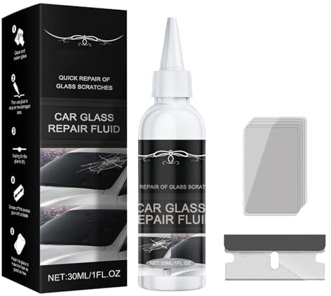 KOAHDE Kit Riparazione Parabrezza Auto,Liquido per Riparazione Vetri Auto,30ML,1PC,Colla per vetri Auto - Ripara Vetro - Colla per Parabrezza Auto