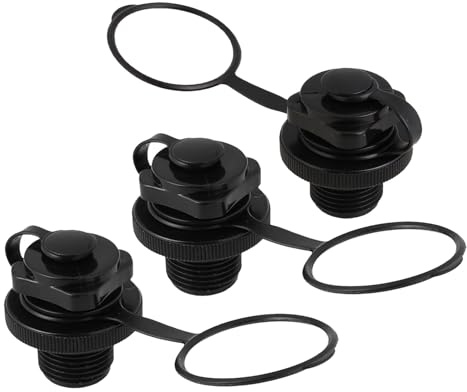 HOLIDYOYO Juego de 3 Tapones de Aire Espiral Antifugas para Válvula de Rosca Unidireccional Repuesto para Botes Inflables Kayaks y Colchones de Aire Válvula de Desinflado Rápido sin
