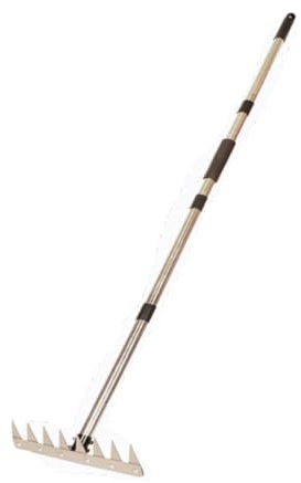 Gazechimp Râteau de Jardin Outil Manuel Solide En Acier pour Désherber Retourner La Terre Ameublir et Planter Conception Ergonomique pour Travaux Agricoles Inte, Style E