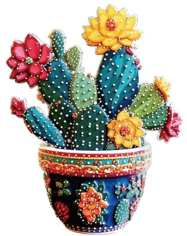 Cactus, Piante di Legno Colorate, Arte del Ringraziamento e Amici | per Adulti, Adolescenti, Ragazze, Amanti della Famiglia.